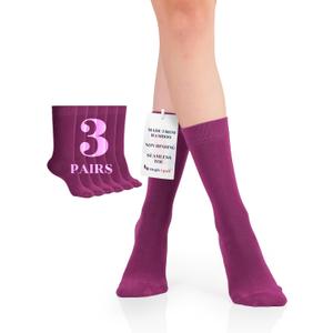 9 x Hugh Ugoli Womens Crew Rayon Derived from Bamboo Dress Socks, Thin, Soft, Business Trouser Casual, Non-Binding, 3-6 Pairs