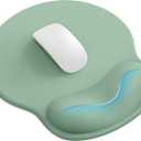 Mouse Pad with Wrist Rest, Ergonomic Mouse Pads for Desk, Office Non-Slip Mousepad with Gel Wrist Support(Green, 10.6''L x 9''W)