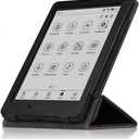 Case for Onyx BOOX GO 6 The 6" ePaper ReaderPremium Leather Business Folio Stand Cover with Hand Strap for Ebook, Black