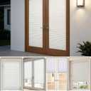 No Drill Cellular Shades for French Doors, Cordless Light Filtering Honeycomb Shades for Patio Door Privacy, Install with Adhesive Foam Tape OR Drillable Mount, 1 Pack, 22" W x 40" H, White