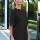AUTOMET Womens Oversized T Shirts Workout Plus Size Short Sleeve Tops Casual Loose Basic Tees Summer Trendy Outfits 2026, Small