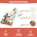 Christmas Poinsettia Cross Table Runner Pine Branch Burlap Table Runners, Winter Xmas Seasonal Coffee Table Center Decor for Home Kitchen Dining Party Indoor Outdoor 13x108 Inch