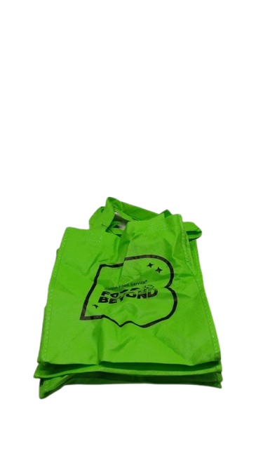 Small green tote bag, neon green 3 pack