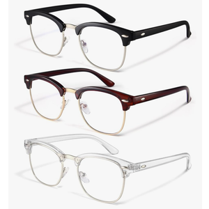 racico Computer Blue Light Blocking Glasses Blue Light Glasses Men Women, Anti Blu-Ray Clear Gaming Glasses Lenses