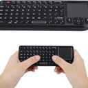 2.4GHz Wireless Touchpad Keyboard, Super Thin&Lightweight Rechargeable Ultra Mini Thin USB Backlit Keyboard, Plug and Play Fits for HTPC, for PS3/4