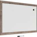U Brands Dry Erase White Board, 24" x 36", Magnetic, Rustic Wood Frame