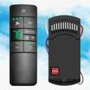 Universal Ceiling Fan Thermostatic Remote Control Kit Replacement for Hampton Bay Home Decorators Collection 68108, 98108, HD3 2AAZP TR220A KUJCE10318 HD3 Light Dimmer with Wall Holder Mount