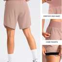 Women's Mountain Bike Shorts 4D Padded Cycling Shorts with Zipper Pockets High Waist Biking Riding Cycle Shorts (Pink)