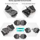 JUKMO Tactical Belt, Military Hiking Rigger 1.5" Nylon Web Work Belt with Heavy Duty Quick Release Buckle (Medium-for Waist 36"-42" (Length 49"), Black)