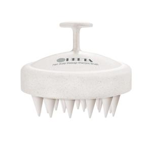HEETA Scalp Massager Hair Growth, Soft Silicone Scalp Scrubber Shampoo Brush for Exfoliation, Dandruff Removal & Head Massage Stress Relax, Wet & Dry Use for Thick, Thin Hair Care, Wheat Straw Beige