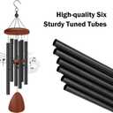 2 Pack Wind Chimes for Outside, Memorial Wind Chimes with 6 Aluminum Tubes, Sympathy Wind Chime Outdoor Gift Decoration for Garden Patio Yard
