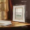 Afuly 4x6 Picture Frames Vintage Antique Photo Frame Gold White for Tabletop Single Display Wall Hanging Tabletop Distressed Wedding Birthday Gifts for Grandma Friends Family