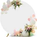 Antizz 6.6 ft Arch Backdrop CoverRound White Balloon Arch Covers Spandex Fitted, Circle Wedding Arch Cover for Ceremony Birthday Party Anniversary Bridal Baby Shower Decoration(Only Cover) (6.6FT)
