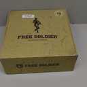 FREE SOLDIER Men's Work Tactical Boots 8 Inches Lightweight Combat Boots Durable Suede Leather Military Boot Desert Boot (9.5 Wide, Dark Tan)