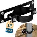 12 Pack Fence Brackets, Black Fence Frame, They use to Attach a Wooden Fence to a Chain Link, Anyone Wants to Convert Their Wooden Poles to Metal Poles (Black)