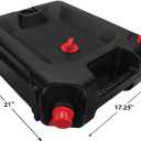 Performance Tool W4078 24-Quart Oil Drain Container, Deep Drain Well, Integrated Handle, Sealing Rubber Gaskets, Black