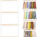 POVETIRE Headband Holder Hair Bows Organizer for Girls, Baby Hair Accessories Organizer Storage Wall Hanging Decor for Toddler Girls Room (White-2)