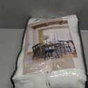 Pinch Pleated Linen Curtains 96 Inches Long for Living Room Bedroom Light Filtering Boho Window Drape 96 inch 2 Panels with Hooks Rings 8ft Cream Beige White Sliding Glass Door Semi Sheer Curtain