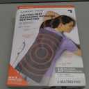 Calming Heat Massaging Vibrations Weighted Heating Pad by Sharper Image | Temperature Settings, Auto ShutOff Feature, Gift for Holidays, Women & Men | 3 Heat, 6 Massage, 12” x 24”, 4 lbs