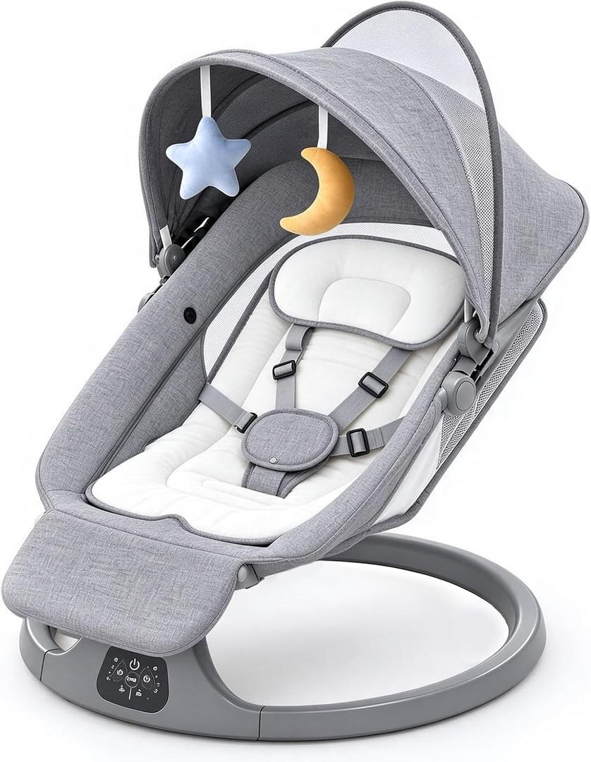 Smart Electric Baby Swing for Infants, 2026 New Model, Extended Footrest