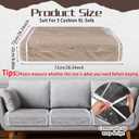 Geetery Plastic Sofa Seat Cushion Covers PVC Waterproof Couch Covers Furniture Sofa Seat Slipcover for Against Cat Dog Clawing Scratching, 28x28x9 Inch(Clear,5 Pcs)