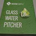 Glass Pitcher With Lid and Spout, 1.8 Liter 60 oz Glass Pitchers With Handle And Lid, Jug Water Pitchers For Fridge, Carafe Jar for Hot/Cold Water Iced Tea Juice Coffee Milk Beverage