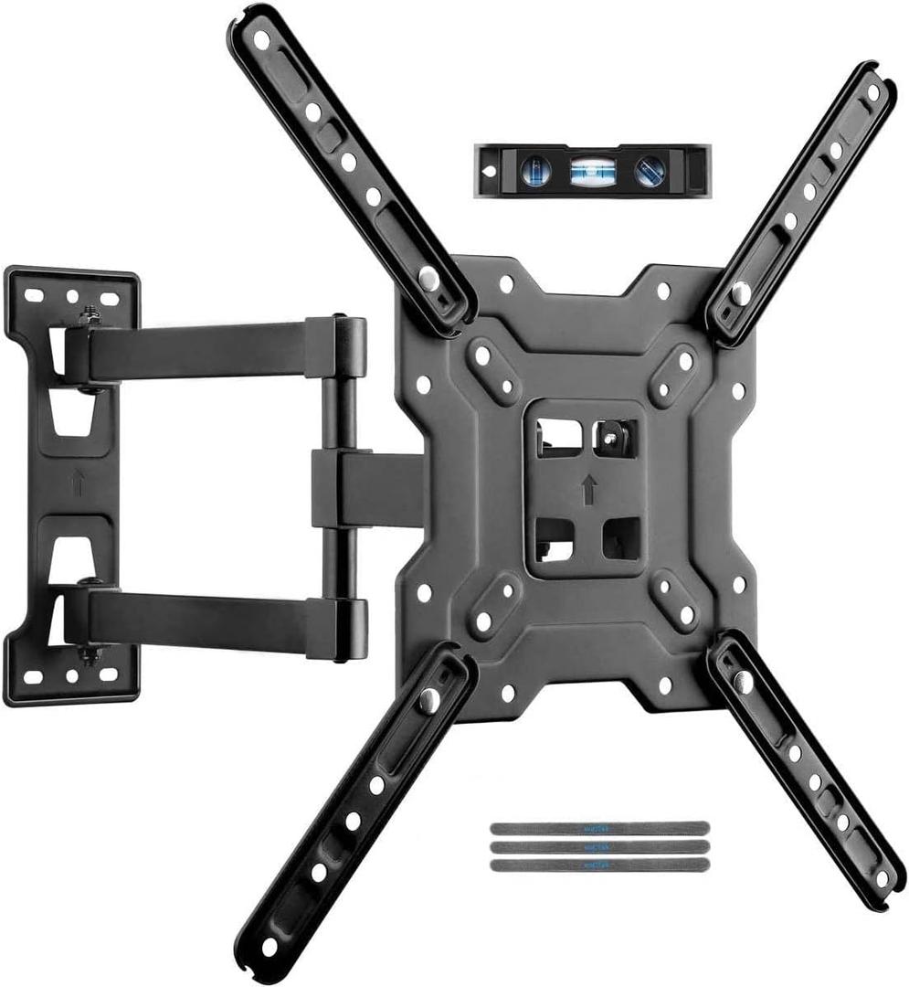 Suptek TV Wall Mount Swivel and Tilt Full Motion for Most 23 to 55 inch TV Mount up to 55lbs max VESA 400x400mm (A1+)