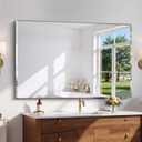 CILIBER Beveled Bathroom Mirror, 36x55 Large Bathroom Mirrors for Over Sink, 3mm Tempered Glass Beveled Frameless Vanity Mirror for Bathroom, Bedroom, Living Room and Entryway