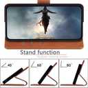 SUANPOT Compatible with iPhone 16 Pro Max 6.9" Wallet case with RFID Blocking Credit Card Holder,Flip Book PU Leather Protective Cover Women Men for Apple 16 Pro Max Phone case Light Brown