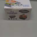 Cherrysea 2Pack Salad Lunch Container, 68oz Salad Bowls with 4 Compartments Tray,Leak Proof Lunch Box with Fork for Men,Women BPAFree Snack Container with Sauce Container for Dressings  Black