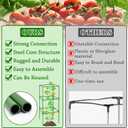 ZeeDix 4 Pack Tomato Cages for Garden 60 Inches, Heavy Duty Square Adjustable Tomato Trellis Cage Climbing Plant Support Trellis Plant Cages for Climbing Vegetables Flowers with 40Pcs Clips