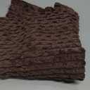 Kevin Textile Decorative Pillow Covers Set of 2 Striped Plush Corduroy Pillows Pillowcases Boho Home Decor Cushion Covers for Couch Sofa Bed Living Room 20x20 Inch, Coffee