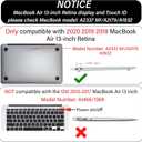 Compatible with MacBook Air 13 inch Case,2020 2019 2018 Release,(A2337 M1 A2179 A1932),with Touch ID and 2 Pack Keyboard Protectors,Laptop Plastic Hard ShellPink Cow