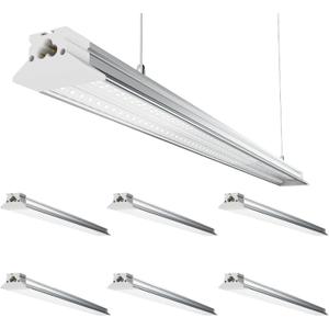 Linkable LED Shop Lights 4FT 6 Pack 50W 6500K Hanging 7000LM, 48 inchs
