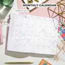 GoGirl Weekly Schedule Planner  Hourly Work & Life Planner with Time Slots  Vertical Agenda Organizer for Daily Productivity, A5 (Violet Blossom) (A5 (5.8'' x 8.3''))