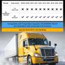 CreekT 4PCS All Weather Floor Mats for Freightliner Cascadia 2008-2017 (Only for Bucket Seat & Fuel), Also Fit 2018-2019 125 Old Body, Rubber Floor Mats Fit for Freightliner Cascadia Accessories