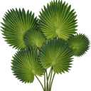 DILATATA Pu Foam Green Artificial Palm Leaves Faux Palm Tropical Leaves Fake Palm Fronds for DIY Wedding Bouquets Fake Leaves for Centerpieces Arrangements Bridal Shower Palm Leaf for Home Decor-6Pcs