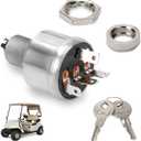 EZGO TXT Ignition Switch, EZGO TXT Key with Switch, Suitable for 1981-up EZGO TXT, Medalist, Workhorse, ST, Shuttle, and Marathon; Replace OEM #33639-G01