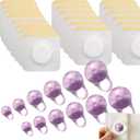 12PCS Ball-Shape Belly Button Plug Post Tummy Tuck Belly Button Plug Tummy Tuck for Liposuction or Umbilical Hernia Repair 6 Different Sizes, 2 of Each + 20pcs Medical Tape (Purple)