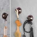 Antimbee Suction Cup Hooks,5 Pack Suction Cup Hanger,Wreath Hangers with Ultra-Thin Adhesive Disc on Smooth/Uneven Surfaces,Removable Large Suction Cup for Tile Wall Window Glass Door-Red Copper
