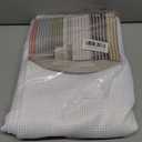 AmazerBath White Shower Curtain Fabric, Waffle Shower Curtains for Bathroom, Cloth Shower Curtain Heavy Duty, Thick Bathroom Shower Curtains Hotel Quality, Premium Polyester, 72x72 Inches