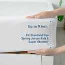 Box Spring Cover Twin Size - Jersey Knit & Stretchy Wrap Around 4 Sides of The Box Spring, Alternative for Bed Skirt, Ultra Soft, Wrinkle & Fading Resistant, White