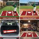 6 x 4 ft Baseball Hitting Mat with Non-Slip Rubber Backing, 2026 New Foldable Baseball Batting Mat, Base Ball Home Plate Mat, Durable Indoor/Outdoor Softball Hitting Mat Portable Batting Practice Mat