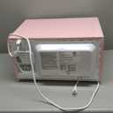 Nostalgia Retro 1000W Microwave Oven 1.1 Cu Ft Capacity  Child Safety Lock, 8 Auto-Cook Settings  Countertop Kitchen Appliance  Pink