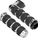Motorcycle Hand Grips 1 Inch 25MM Handlebar Grip Throttle Non-Slip Universal Compatible with Harley Davidson Dyna Sportster 883 Road King Electra Glide Street Glide
