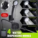 Portable Shower for Camping, [Long-Lasting] Spopal 6000mAh Rechargeable Camping Shower with Intelligent LED Display, 4 Spray Modes, IPX7 Waterproof Outdoor Camp Pump for Hiking, Travel, Car, Pet