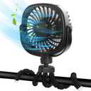 DR.PREPARE Stroller Fan, Portable Handheld Clip On Fans, Personal Desk Baby Fans with Flexible Tripod, 3 Speed Settings, 360Rotation, USB Fan for Stroller, Camp, Car, Travel, Gym