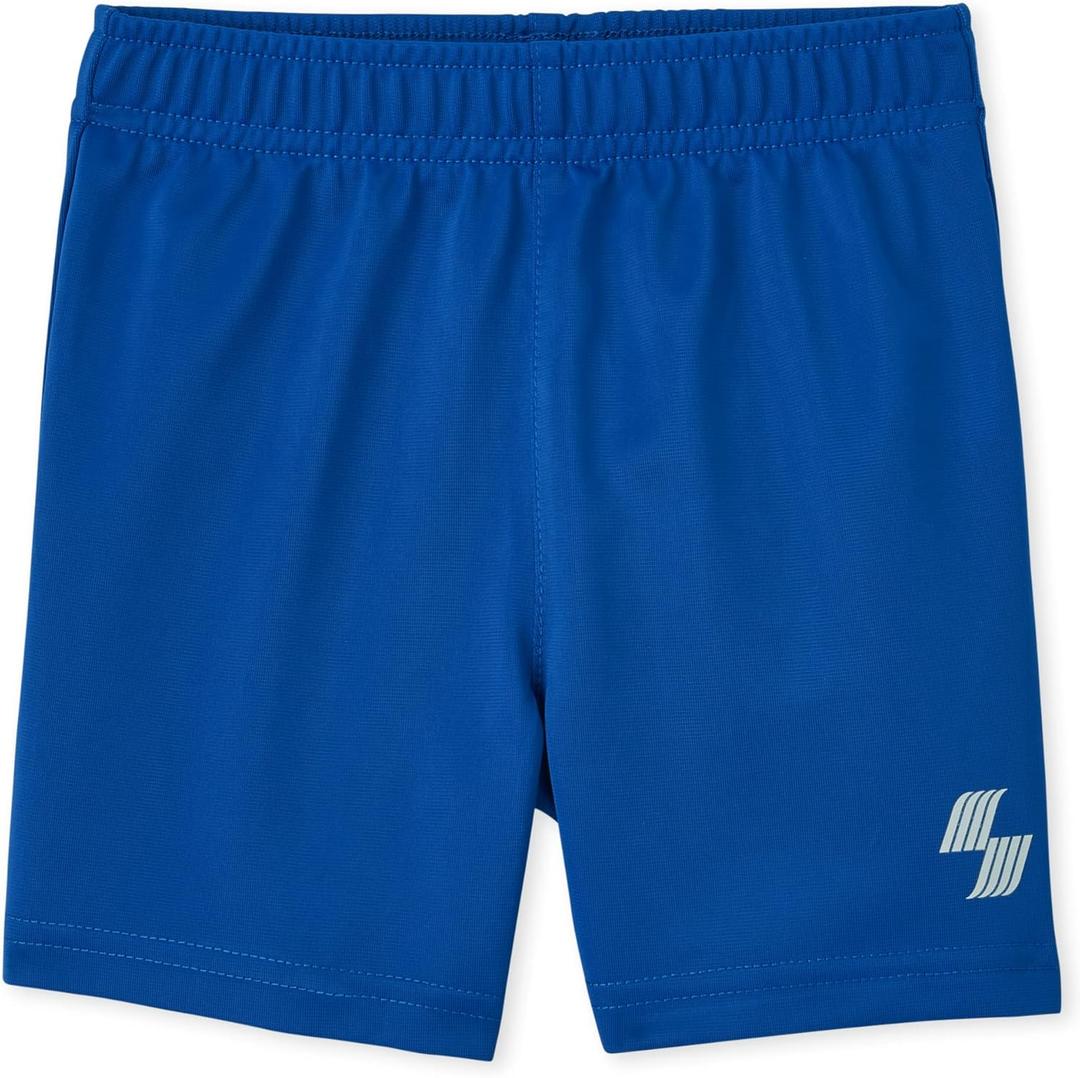 The Children's Place Baby Boys' and Toddler Athletic Basketball Shorts (Blue, M)