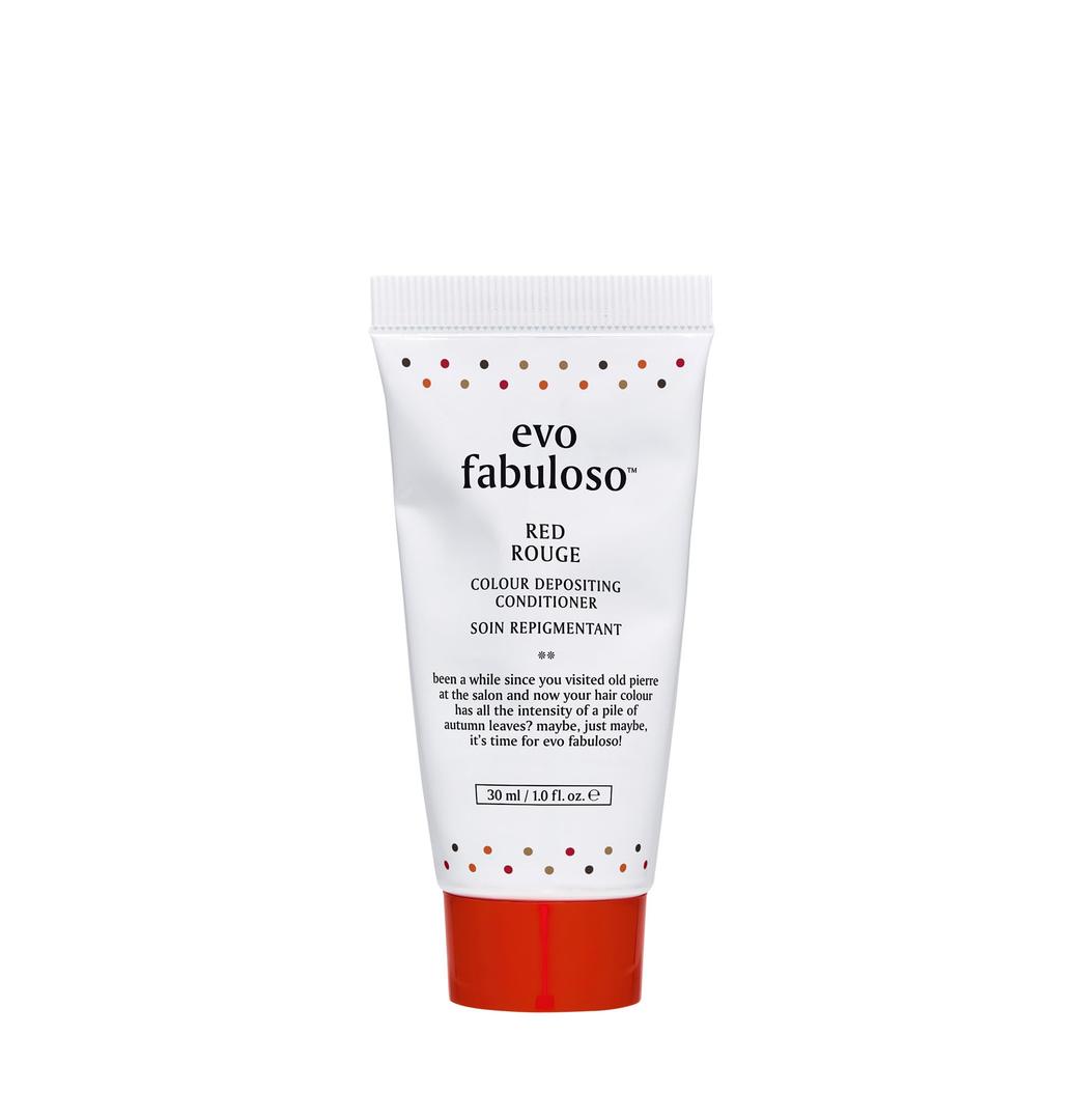 EVO Fabuloso Red Color Depositing Conditioner - Travel Size Instant Color Depositing, Nourishing Conditioner To Add Shine in 3 Minutes - 1.0fl.oz