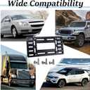 License Plate Bracket Holder, Front License Plate Bracket, No Drill Front Plate Mount, Licenses Plates Brackets Bumper, Car Frame Mount Adapter with Stainless Steel Screw Cap, Cable Ties